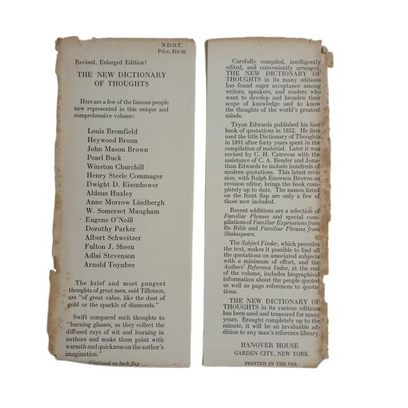 The New Dictionary of Thoughts A Comprehensive Alphabetically Organized Cyclo.. - Picture 16 of 16